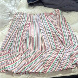 Lilly Pulitzer Pink and White A-Line Mini Skirt